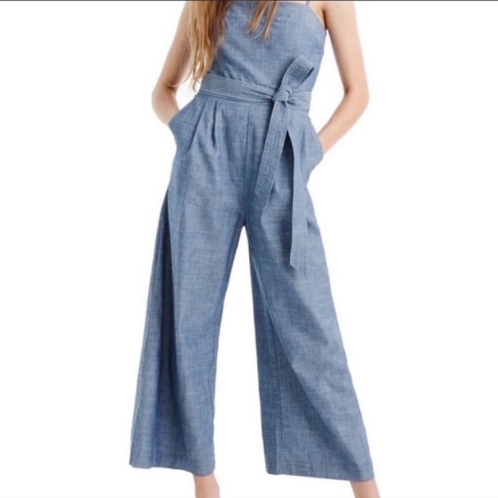 J. Crew Blue Jumpsuit with Belt